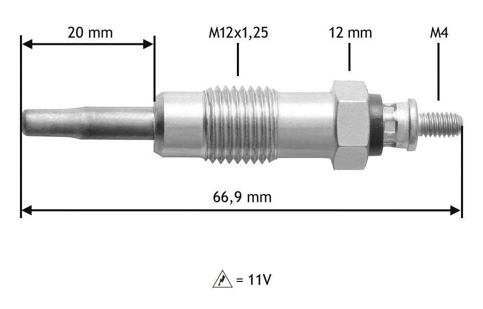Bougie de préchauffage VALEO ref. 345111
